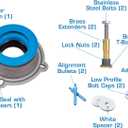 DANCO All-in-One Toilet Installation Kit, Perfect Seal Wax Ring & Zero Cut Bolts, Toilet Repair, Wax-Free, Mounting Toilet Bolts (10879X)