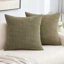 No Brand Pillow Cases 2 Pack Olive Green 18"x 18"