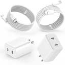 Fast Charger iPhone 17/16/15,45W Dual USB C Wall Charger 2 Pack 6FT Type C-C Fast Charging Cable Cord 45W Plug Quick Apple Chargers for iPhone 17 Pro Max/17 Air/16 Pro/15/15 Pro/Plus,iPad Pro/Air/Mini