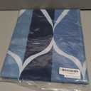 Blue Grid Fabric Shower Curtain Liner with Magnets, Waterproof Hotel Quality, 72 x 72 Machine Washable