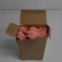 DuHouse 10pcs Fake Roses Artificial Silk Flowers Faux Rose Flower Long Stems Bouquet for Arrangement Wedding Centerpiece Party Home Kitchen Decor (Peach Fuzz)