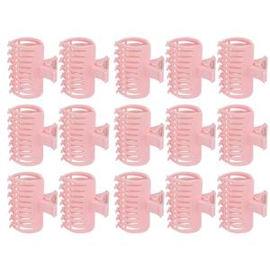 15PCS Hot Roller Clips, Curler Claw Clips for Girls Women, Hair Section Fixing Clamps, Holding Hairdressing Tool for Long and Medium Hair (Pink)