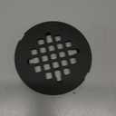 Black Snap-in Shower Drain Cover,Hidrop 4-1/4" OD Round Shower Strainer Grid, Easy-to-Install Replacement Cover Stainless Steel Matte Black