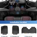 SMABEE Floor Mats Cargo Liner for Chevy Blazer EV & Honda Prologue 2024 2025 2026 All Weather Floor Liners for Blazer EV Prologue Accessories Trunk Mat TPE 1st& 2nd Row Car Mats Black