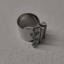 ID 2-1/2 Inch Lap Joint Butt Exhaust Clamp, Stainless 63mm Exhaust Coupler Clamp fit for OD 2.5 inch Pipes