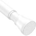 AIZESI Tension Curtain Rod Spring Tension Rods for Windows 28 to 48 Inch, No Drilling, 7/8" Diameter, White Adjustable Curtain Rod, Small Shower Curtain Rod for Bathroom, Doorway, Closet, Kitchen