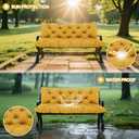 GZXAGZJ Porch Swing Cushions Outdoor 60x40 inch Waterproof Thicken 5" Outdoor Swing Replacement Cushions with Backrest and Ties Patio Swing Cushion for Outdoor Furniture Backyard Bench Garden(Yellow)