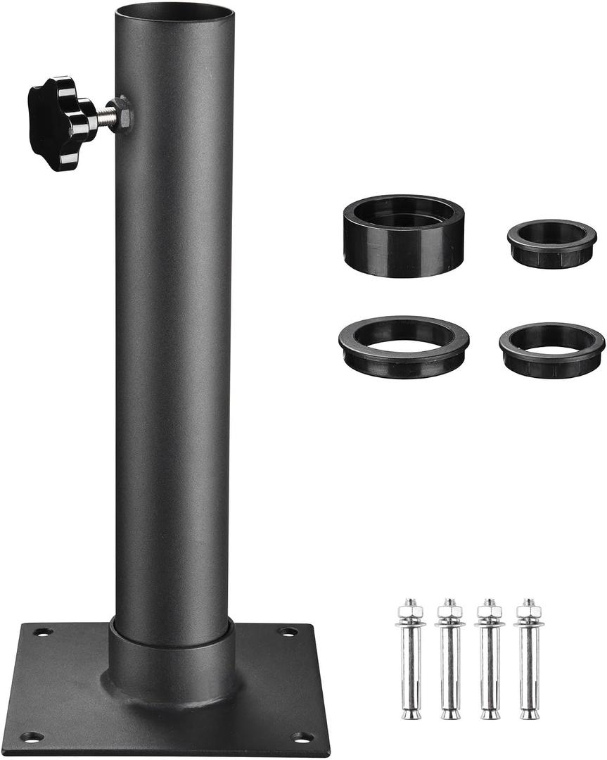 Yeshom Flagpole Base Dock Deck Mount Windsock Base Umbrella Stand Outdoor Backyard