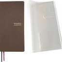 Undated Weekly Planner Notebook Pocket Organizer Appointment Book Journal Notebook A6 Week Plan Notepad (Brown with cover)