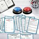 Christian Bible Family Feud Game with 2 Buzzers,Religious Trivia Quiz Card Game for Church Groups,Easter Parties,Team Building & Family Game Night