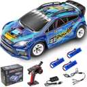 WLtoys 284010 1/28 Mini 4WD RC Drift Car, 30km/h with 3 Upgraded 500mAh Batteries, 2.4GHz V8 Remote & LED Lights for Adults