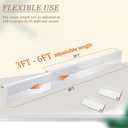 Baseboard Heater Cover, 3FT-6FT Retractable Galvanized Steel Easy Slip-On Baseboard Heater Cover, with Left and Right End Covers, Suitable for Bathroom and Hydronic Home Heating Systems