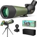 Gosky Flagship 25-75x80 Spotting Scope - Spotting Scopes with Tripod, Carrying Bag and Quick Phone Holder BAK4 Waterproof Spotter Scope for Bird Watching Target Shooting,Upgraded Version