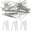 DGZZI 30PCS 1.5 Inch Fabric Panel Wall Wire Hooks Stainless Steel Cubicle Hook Wall Clip Picture Hanger for Fabric Walls at Office Kitchen Home Shelf Picture Key Hanging Accessories
