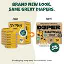 DYPER Baby Wipes Unscented (720 Count) | Fragrance Free, Hypoallergenic Baby Wipes for Sensitive Skin | 99% Purified Water, Plant-Based, Dermatologist Tested | Plastic-Free Wet Wipes, 12 Pack, EXP Date: 06/23/27
