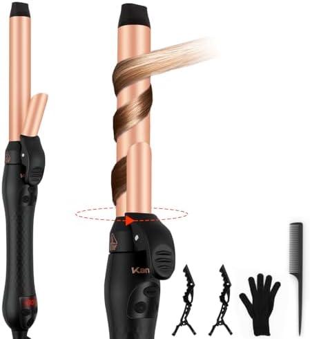 Rotating Curling Iron 1 Inch, Automatic Curling Wand for Beach Waves with Memory Mode, Get Effortless Waves with Self Curling Wand, 30s Fast Heating Up, Dual Voltage, Suitable for Medium or Long Hair : Beauty & Personal Care
