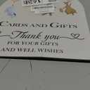 Winnie Cards and Gift Sign, Classic Pooh Thank You Wooden Sign, Classic Winnie Bridal Shower Baby Shower Favors, Thank You for Your Gift and Well Wishes Sign with Stand 9 * 11IN