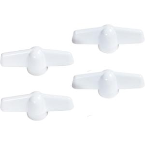 Ideal Security Inc. SK929T Tee Window Crank Handle, White, 4-Pack for 11/32 Splines, Fits Most Operators, 4 Pack
