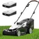 Litheli 40V (2 x 20V) 16" Electric Lawn Mower Cordless, Brushless Lawnmower with 6-Height Adjust, Portable & Lightweight Push Battery Powered Lawn Mower (2 * 4.0AH Batteries Included)
