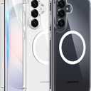 FNTCASE for Samsung Galaxy S26 Case: Clear Anti Yellowing Magnetic Military Grade Drop Protection Cell Phone Cover Compatible with Magsafe - Rugged Shockproof Protective Bumper Transparent Phonecase