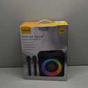 Karaoke Machine with 2 Wireless Rechargeable Microphones: Portable Bluetooth Speaker for Adults & Kids - PA System with Lights Supports TWS/TF Card/USB/AUX for Home Party