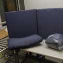 AAAAAcessories Outdoor Seat Cushions for Chairs, Fade-Resistant, Waterproof Patio Furniture Replacement Cushions, 25.5" x 25.5" x 5" + 25.5" x 13.5", Navy Blue, 2 Pack