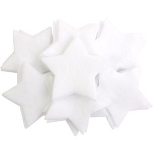 Playfully Ever After 2 Inch 60pc Stiff Felt Stars (White)