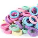 Qarwayoc Mini Hair Ties for Baby Girls, Seamless Kids Girls Hair Ties Bands, Soft Small Baby Ponytail Holders, Toddler Elastic Hair Holders No Damage, 5 Colors (Colorful)
