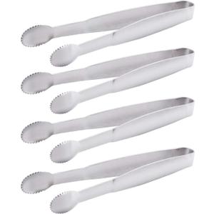 Mini Serving Tongs 5-Inch Stainless Steel Small Appetizer Tongs, Set of 4