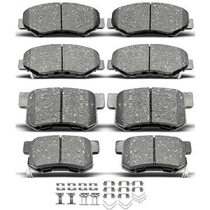 D537 D914 8pcs Ceramic Front Rear Brake Pads Set With Clips Fit For 2013-2015 Acura ILX,For 2012-2015 Honda Civic,For 2003-2007 Honda Accord