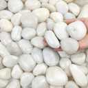 FANTIAN 40 lbs White River Rocks for Landscaping, 2-3 Inch Polished Pebbles for Indoor Plants, Decorative White Stones for Planters, Vase, Aquarium, Fish Tank and Garden