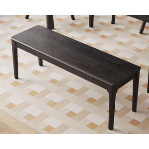 Dining Bench, Wood Bench Solid Oak Wooden Bench Indoor Dining Room Table Home Bedroom Bed End Restaurant Modern Hallway Furniture (Black, 39.4" W x 13.8" D x 17.7" H)