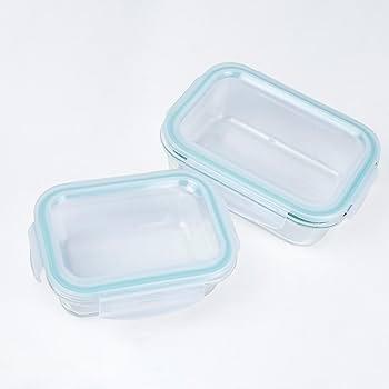 4 x Borosilicate Glass Food Storage Containers with Lids - Airtight, Leakproof, Stackable - Ideal for Food Prep, Meal Planning, Leftovers, Kitchen Organization