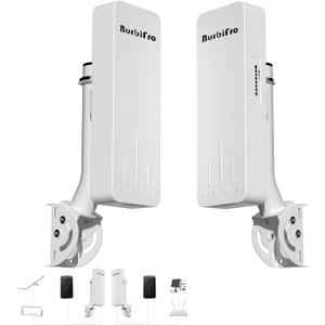 100Mbps Outdoor Point-to-Point Starlink WiFi Extender Signal Booster with Bracket for Starlink Gen 3 Router, 3KM Wireless Long Range Transmission,IP65 Waterproof, 5.8GHz 18dBi High Gain Antenna
