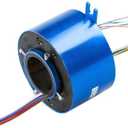 Taidacent Hollow Slip Ring Signal Power Continued 2/4/6/12 Road Collector Ring Conductive Electric Motor Slip Ring Rotating Connector (12 Wire 10A Inner hole 25.4mm OD 86mm)
