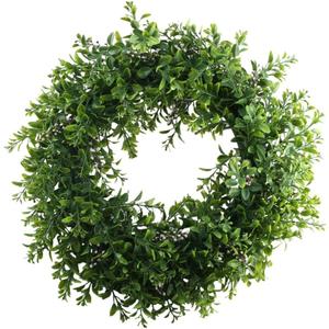 Generic Artificial Green Wreath 18 Inch for Front Door Wall Window Decoration
