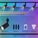 Plug in H Type LED Track Lighting Kits Dimmable RGB Ceiling Fixtures