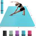 HAPBEAR Extra Large Yoga Mat 72"x48"x6mm (1/4 inch), Non-Slip, Durable,Thick Wide Exercise Mat for Home Workouts, Yoga, Pilates, Stretching Floor & Fitness Workouts