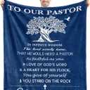 Givetoyou Boss Gifts (Pastor Blanket-Blue, 60"x50")