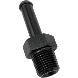 Aluminum Straight 3/8 NPT Male to 3/8"(9.5mm) Hose Barb Push On Fitting Adapter, Black