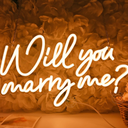 SYLHOME Will You Marry Me ? Led Neon Light Sign Hanging Proposal Wedding Party Wall Sign Decor Engagement Valentines Day for Girlfriend Bridal Shower USB 5V 15.75"X9.25"