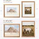 8x10 Picture Frame, Solid Wood 8x10 Photo Frame with Mat, 10 x 8 Picture Frames for Wall and Tabletop Display, Set of 3