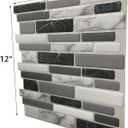 Art3d 12"x12" Peel and Stick Backsplash Tile for Kitchen, Marble Grey (6-Sheet)