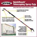 HYDE 28680 QuickReach Telescoping Spray Pole, Extends from 5-1/2 to 8-1/2 Feet