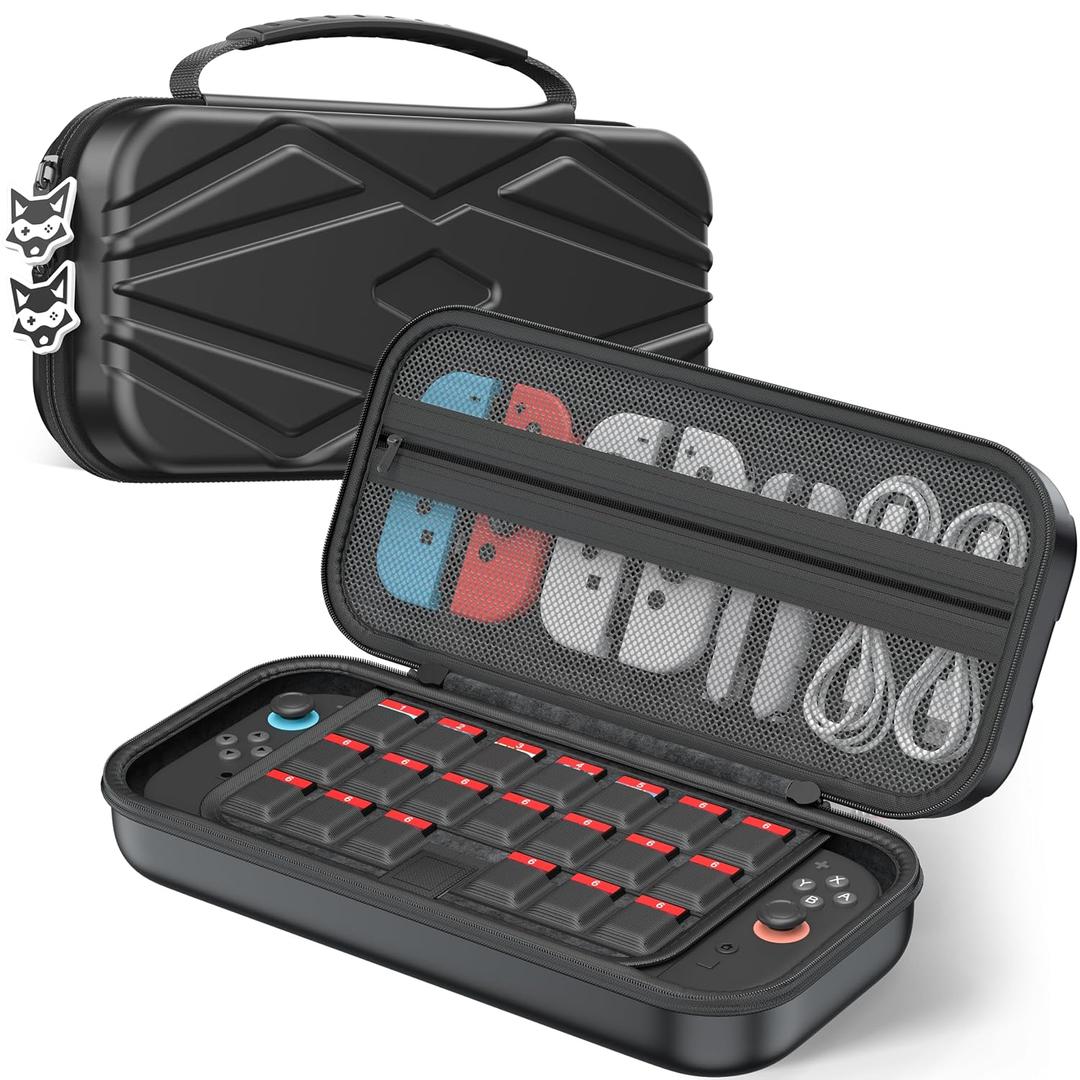 Premium Protective Switch 2 Case for Nintendo Switch 2 & OLED – Secure Travel & Storage, Durable Hard Shell with Organized Storage for Console, switch 2 accessories & Game Cards