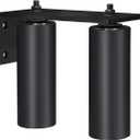 Sdstone Slide Gate Guide Roller 6" Black with L Rear Post Bracket,Universal Adjustable Sliding Gate Rollers,Heavy Duty Sliding gate kit for Sliding Gates and Rolling Doors