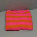 Allimy Women's Crewneck Color Clock Striped Cable Knit Sweaters for Women Fashion Trendy 2025 Lightweight Fall Outfits (Orange), Small