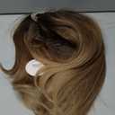 Ombre Honey Blonde Wig for Women, Long Straight Layered Style with Natural-Looking Middle Part, Heat Resistant Synthetic Wig for Daily Use