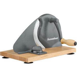 Zassenhaus Original Classic Adjustable Bread Slicer for Uniform Slices - Bread Slicer for Homemade Bread - 18/8 Stainless Steel Blade Sourdough Cutter - Gray, 11.75" x 8"