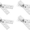 uxcell 4 Pcs Invisible Door Pivot Hinge, Hidden Door Hinge, 180 Degree Rotation Concealing Hinge for Secret Door, Bookcase, Swinging Door, 3.74 Inch